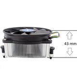 Low Profile 43mm Height AMD Ryzen Socket AM4/AM5 CPU Cooler with 95mm PWM Cooling Fan