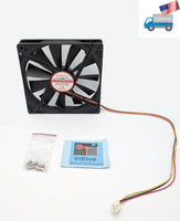 2-Pack: NEW Evercool 140mm Ball 3pin 12V 0.45A PC Case Cooling Fan EC14025M12CA