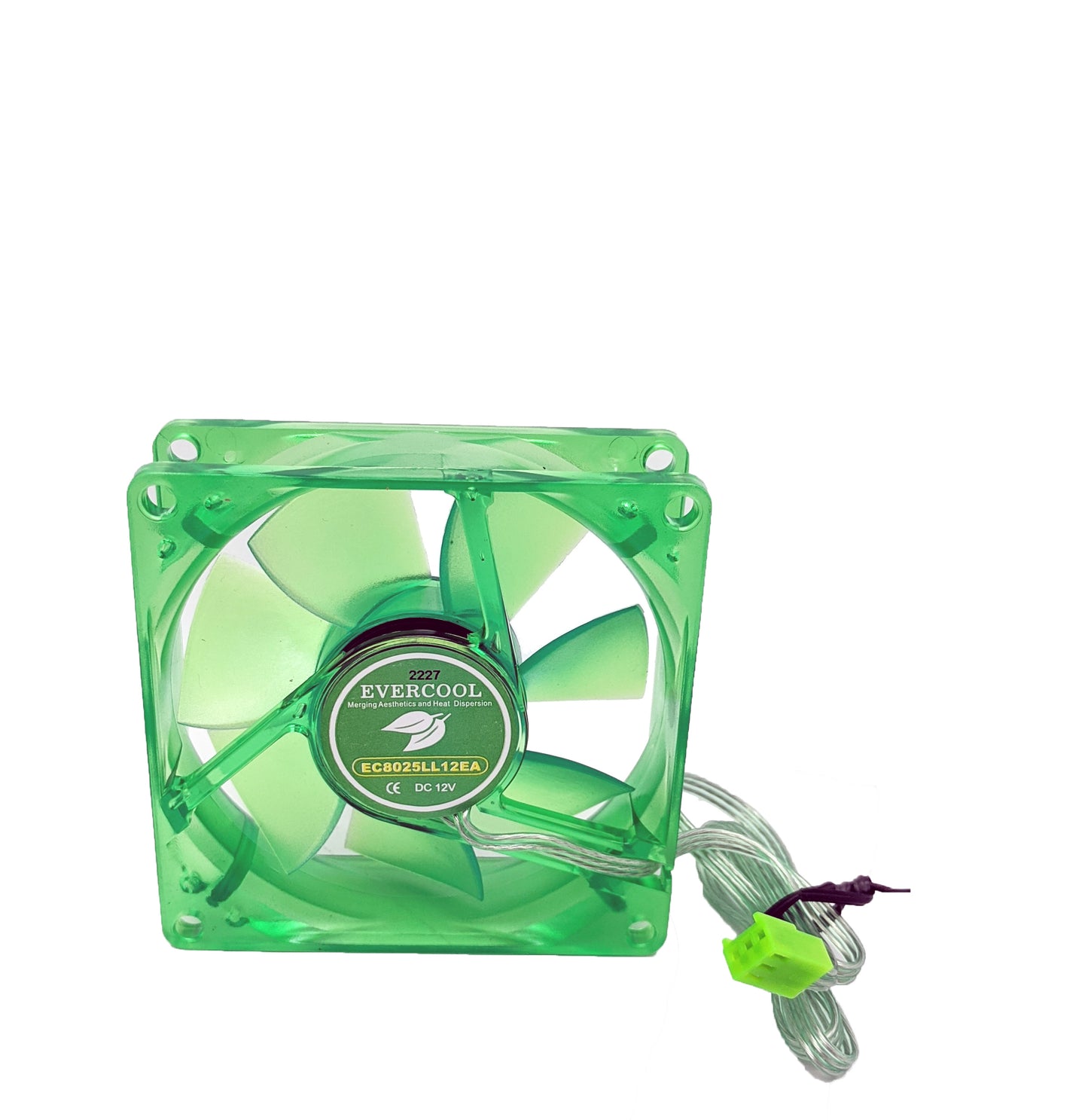 4-pack: NEW Evercool Ever Green 80mm 3pin 16dBA Super Quiet  PC Case Cooling Fan EGF-8