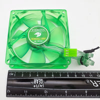 3pack: NEW Evercool Ever Green 80mm 3pin 16dBA Super Quiet  PC Case Cooling Fan EGF-8