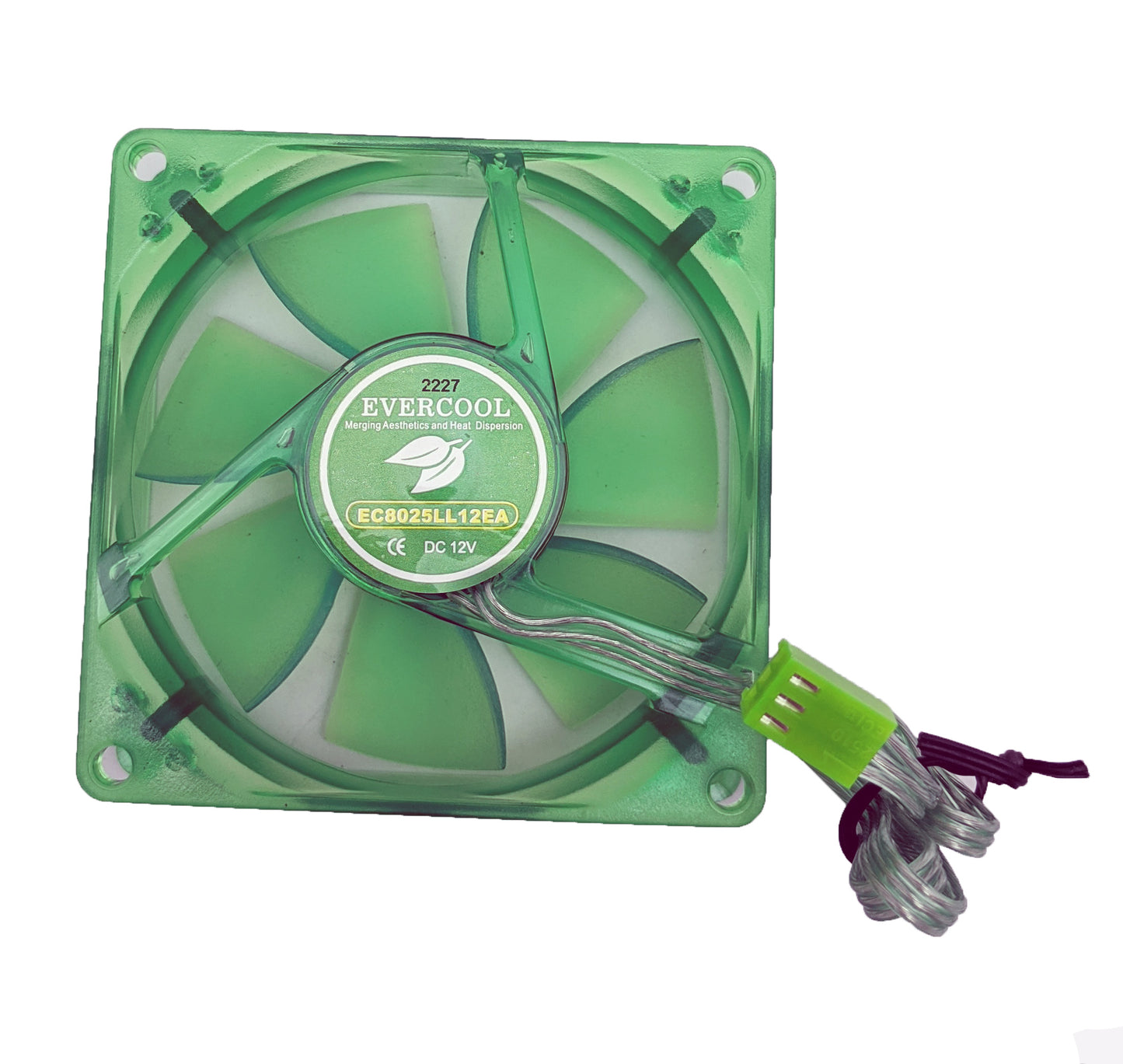 4-pack: NEW Evercool Ever Green 80mm 3pin 16dBA Super Quiet  PC Case Cooling Fan EGF-8
