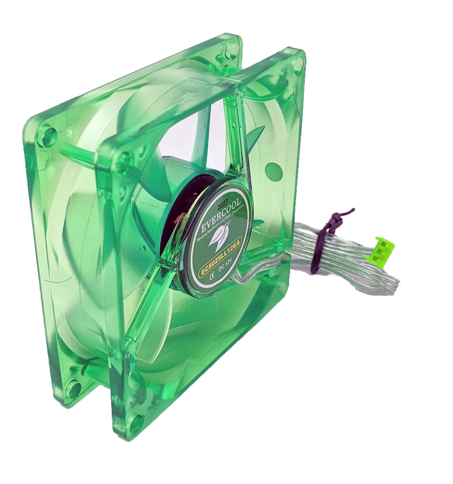 4-pack: NEW Evercool Ever Green 80mm 3pin 16dBA Super Quiet  PC Case Cooling Fan EGF-8