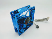 New LOT 2:Enermax 80mm x 25mm Blue 9x LED Smart Case Fan 3pin w/ Thermal Control