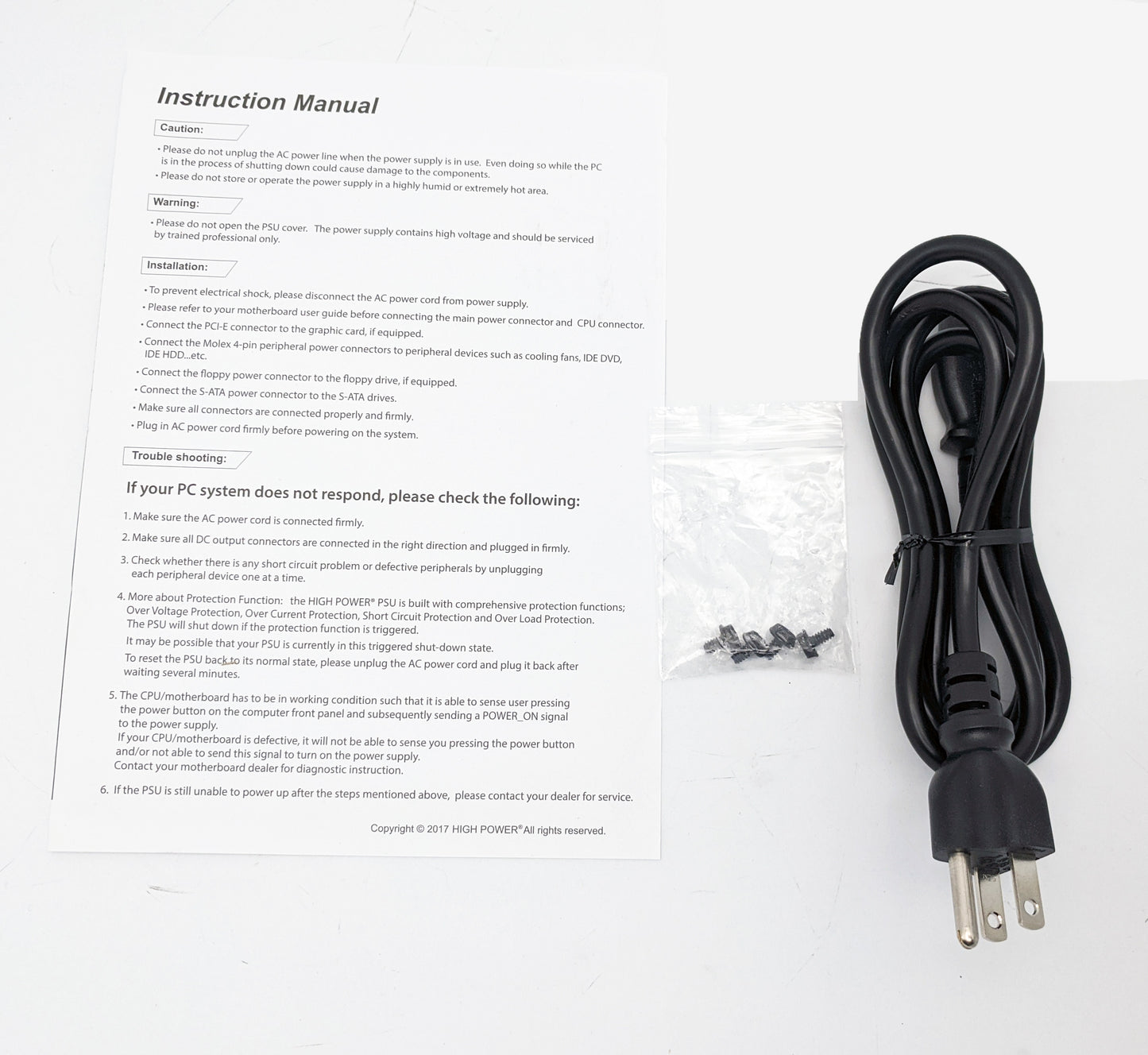 PowerSpec PS650BSM 650W 80Plus Bronze 2x PCIE Semi-Modular ATX 12V Power Supply [OPEN BOX]