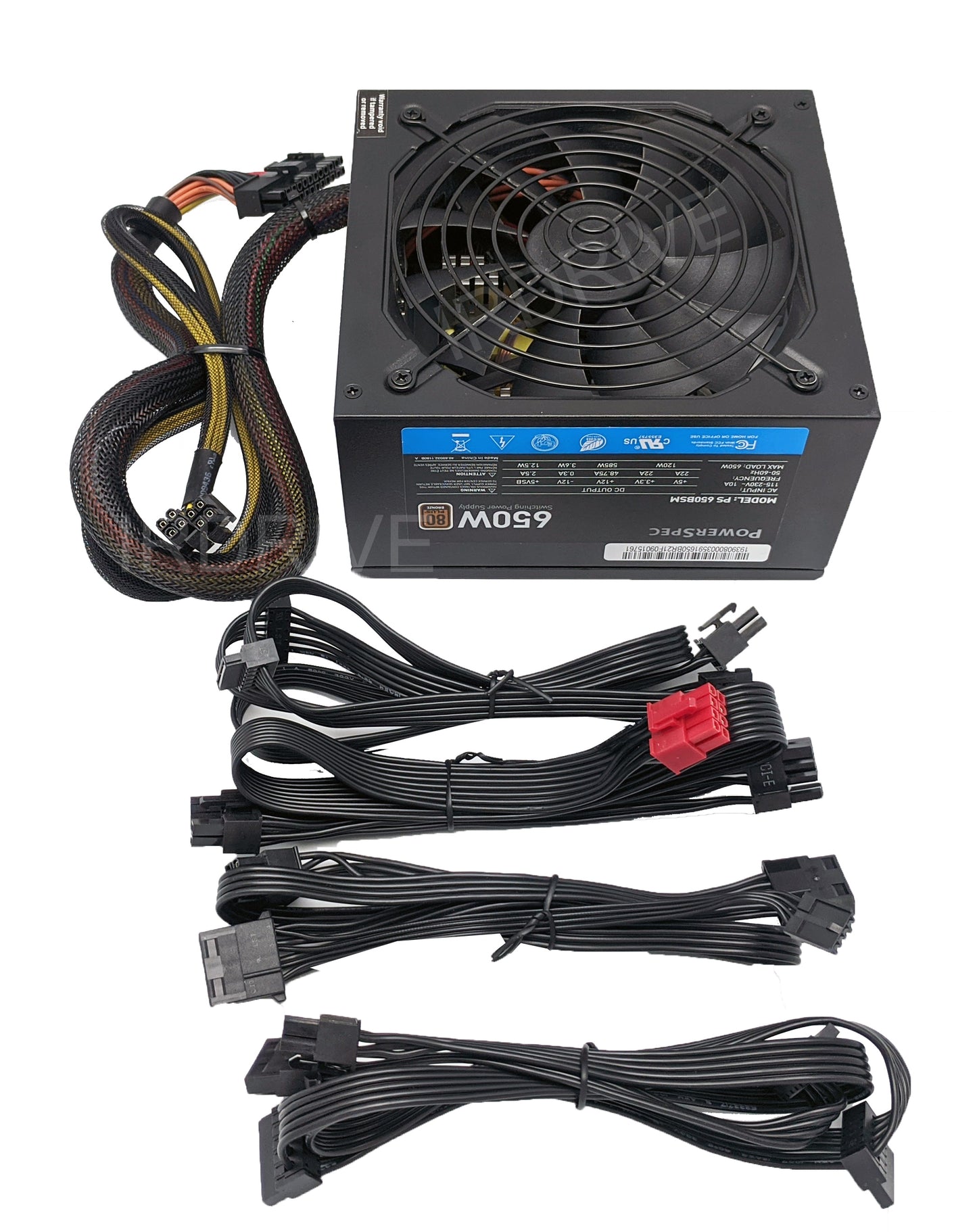 PowerSpec PS650BSM 650W 80Plus Bronze 2x PCIE Semi-Modular ATX 12V Power Supply [OPEN BOX]