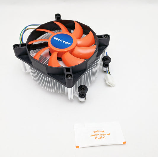 Low Profile Orange Fan Main Picture w/ thermal paste