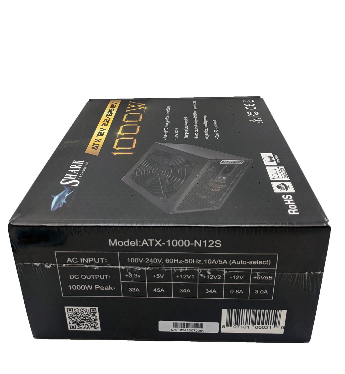 5-Pack: NEW SHARK TECHNOLOGY® 1000W Gaming PC Power Supply for AMD Ryzen 5, 7 Motherboard/GeForce GTX