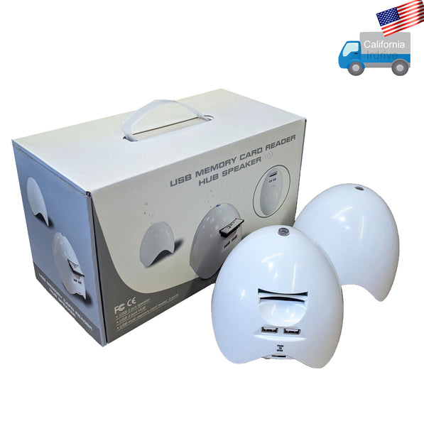 Egg-Shape USB Speakers/2.0 Hub/Memory Card Reader: Notebook,PC,Mac Book laptop