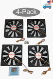 4-Pack: NEW Evercool 140mm Ball 3pin 12V 0.45A PC Case Cooling Fan EC14025M12CA