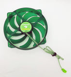 NEW Evercool Ever Green 135mm/140mm PC Cooling Fan Converts to 120mm w/ Bracket Model: EGF-N12