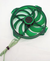 NEW Evercool Ever Green 135mm/140mm PC Cooling Fan Converts to 120mm w/ Bracket Model: EGF-N12