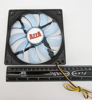 2-pack: NEW Azza 140mm x 25mm Blue LED 3-pin Gaming PC Case Cooling Fan 14cm