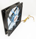 2-pack: NEW Azza 140mm x 25mm Blue LED 3-pin Gaming PC Case Cooling Fan 14cm
