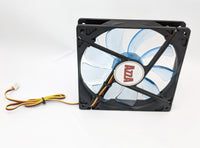 2-pack: NEW Azza 140mm x 25mm Blue LED 3-pin Gaming PC Case Cooling Fan 14cm