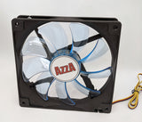 2-pack: NEW Azza 140mm x 25mm Blue LED 3-pin Gaming PC Case Cooling Fan 14cm