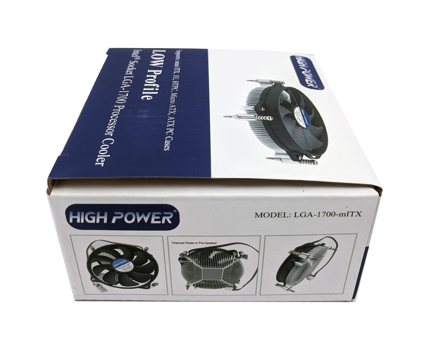 4-Pack: NEW HIGH POWER® Low Profile 4pin PWM Fan Intel Socket LGA1700 CPU Cooler