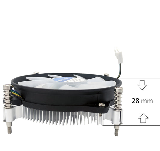 HIGH POWER® Low Profile Blue LED Intel Socket LGA1700 for i7/i5/i3/i9 Active CPU Cooler
