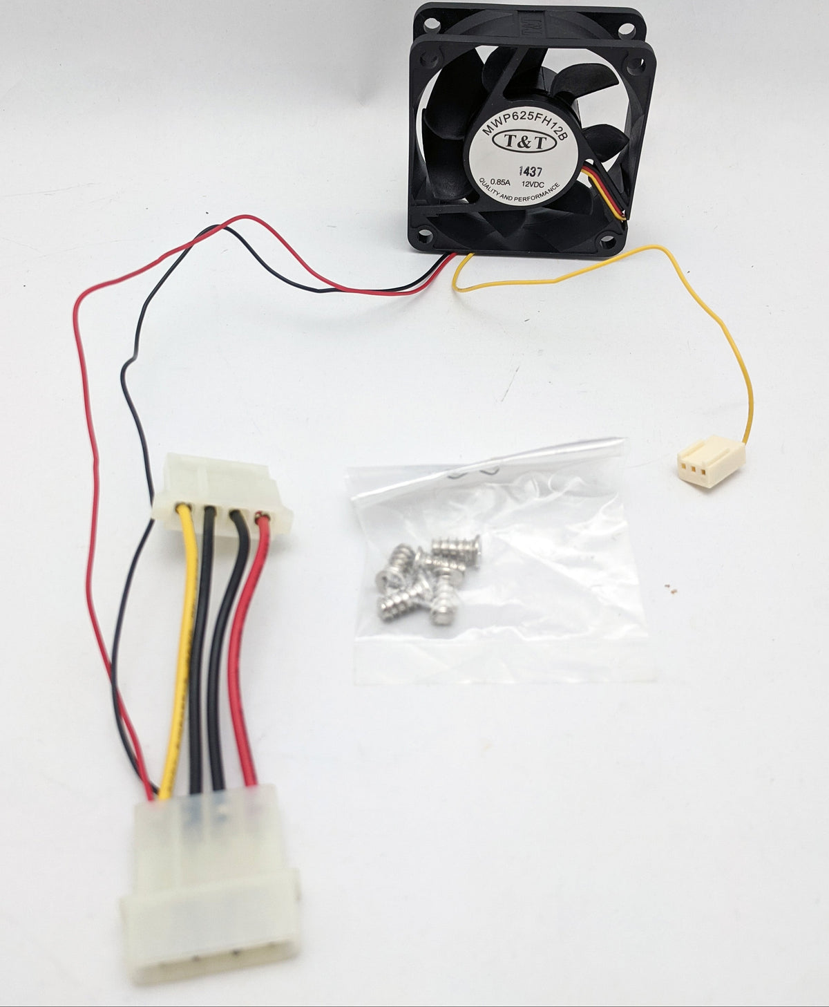 T&T MWP625FH12B 60mm 7000 RPM Dual Ball Bearing DC 12V Server Cooling Case Fan