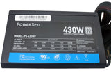OPEN Lot 4pcs: PowerSpec 430W 80plus Approved 2x PCIe Desktop Internal PC ATX 12V Power Supply