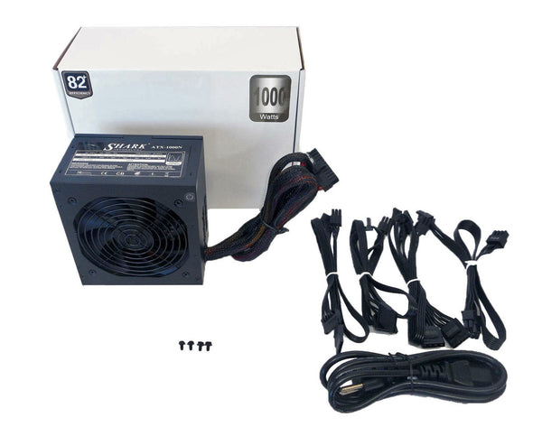 OPEN BOX: Shark Technology Quiet APFC 1000W Modular Cable ATX 80+ PC Power Supply
