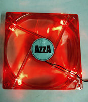 2-Pack: New AZZA 135mm/140mm 4-pin Molex Quad RED LED Gaming PC Case Cooling Fan Kit