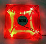 2-Pack: New AZZA 135mm/140mm 4-pin Molex Quad RED LED Gaming PC Case Cooling Fan Kit