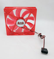 2-Pack: New AZZA 135mm/140mm 4-pin Molex Quad RED LED Gaming PC Case Cooling Fan Kit