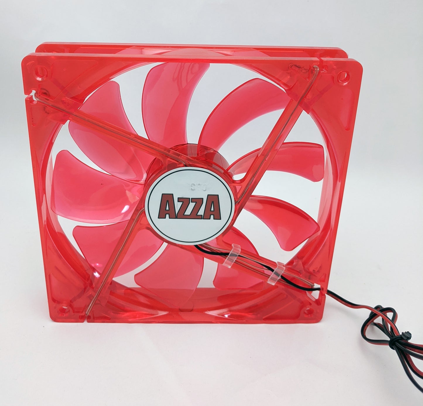 2-Pack: New AZZA 135mm/140mm 4-pin Molex Quad RED LED Gaming PC Case Cooling Fan Kit