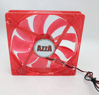 2-Pack: New AZZA 135mm/140mm 4-pin Molex Quad RED LED Gaming PC Case Cooling Fan Kit