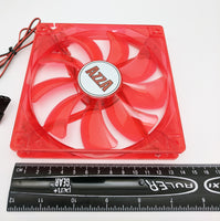 2-Pack: New AZZA 135mm/140mm 4-pin Molex Quad RED LED Gaming PC Case Cooling Fan Kit