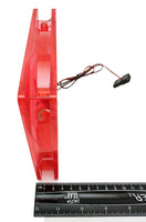 2-Pack: New AZZA 135mm/140mm 4-pin Molex Quad RED LED Gaming PC Case Cooling Fan Kit