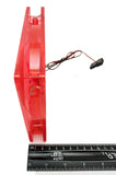 2-Pack: New AZZA 135mm/140mm 4-pin Molex Quad RED LED Gaming PC Case Cooling Fan Kit