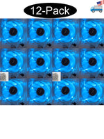 12-pack: NEW Enermax Twister 80mm Blue LED 3pin 12V ON/OFF Switch Case Cooling Fan