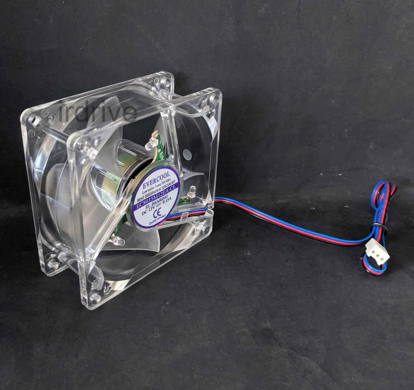 3-Pack: NEW Evercool Crystal 80mm x 35mm Multi-Color LED PC Case Cooling Fan Lot