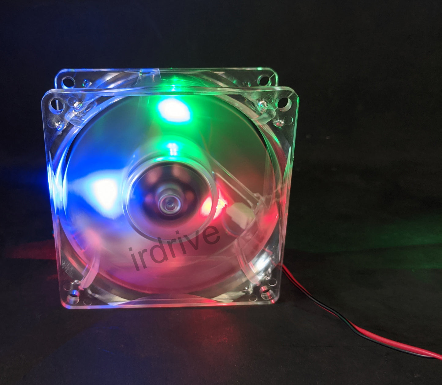 3-Pack: NEW Evercool Crystal 80mm x 35mm Multi-Color LED PC Case Cooling Fan Lot