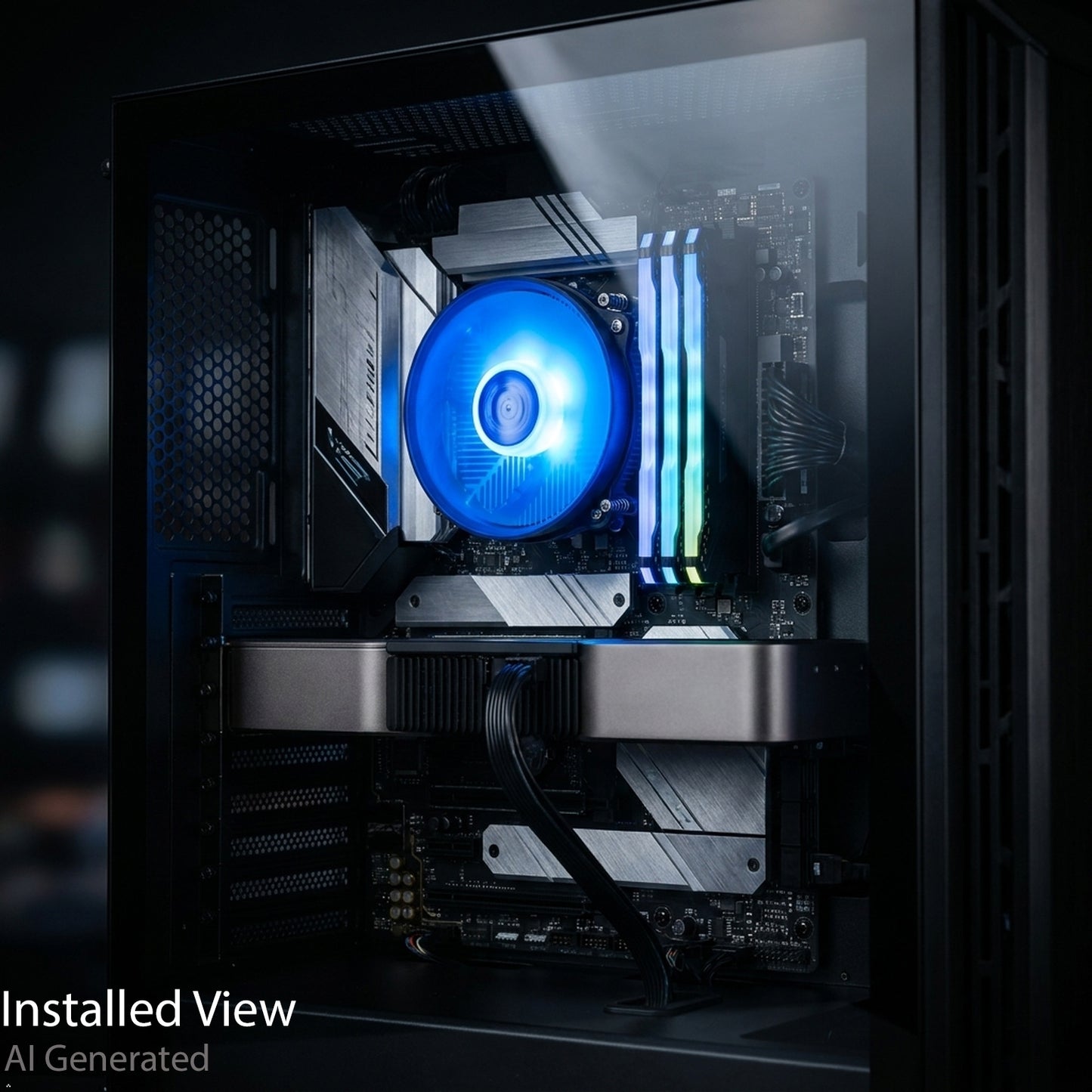 HIGH POWER® Low Profile Blue LED Intel Socket LGA1700 for i7/i5/i3/i9 Active CPU Cooler