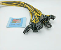 Lot 10: NEW 16" Gaming Computer Power Supply 8pin ATX 12V to CPU Extension Cable
