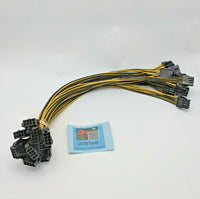 Lot 10: NEW 16" Gaming Computer Power Supply 8pin ATX 12V to CPU Extension Cable