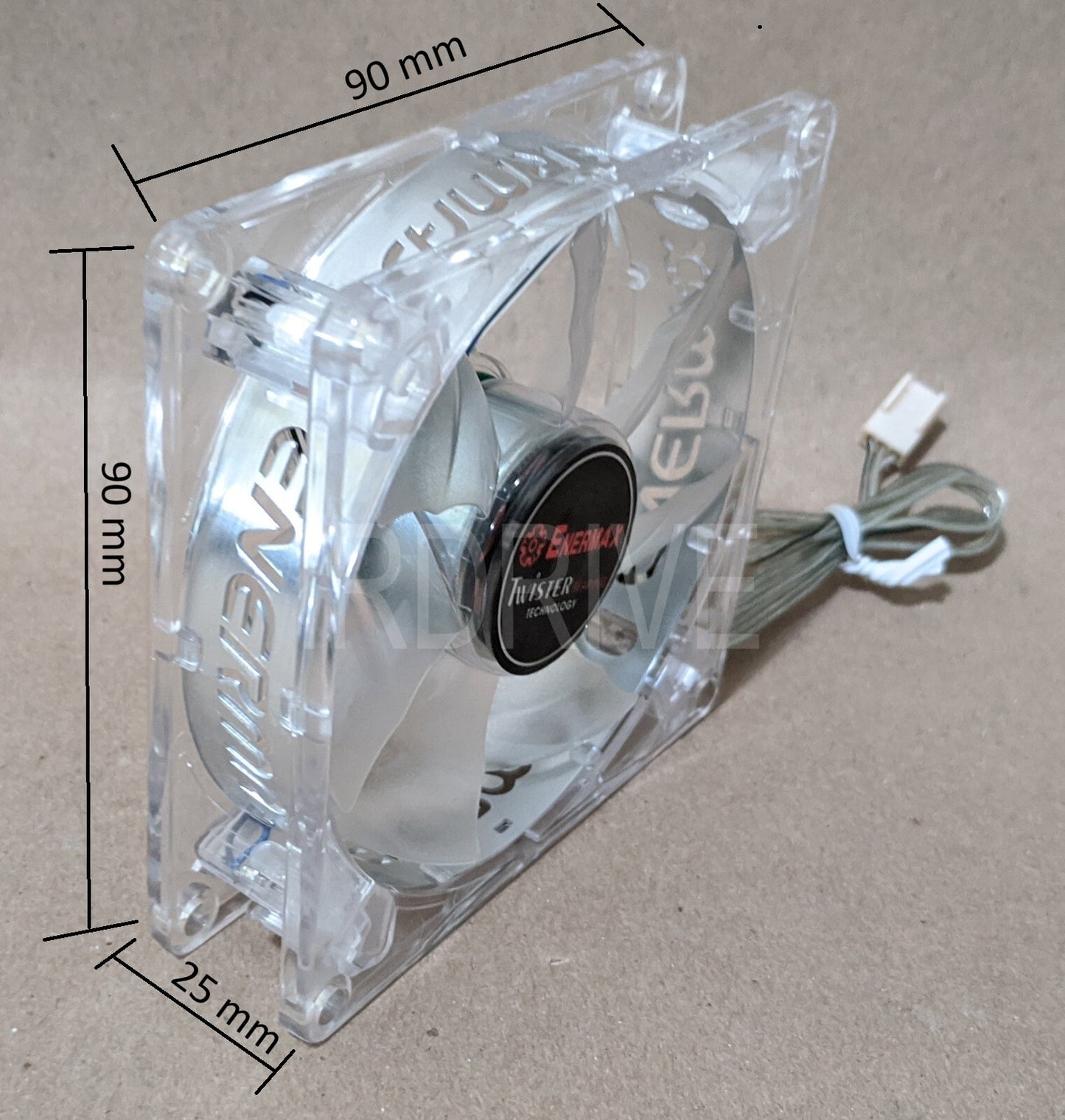 New Enermax Twister 90mm BLUE LED (ON/OFF Switch) 12V 3pin PC Case Cooling Fan Model: XUCEV9N