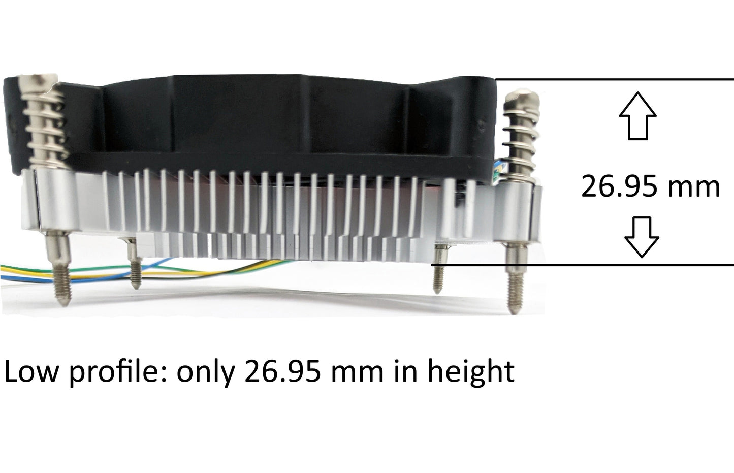 Lot 7: NEW HIGH POWER® LGA-115x-mITX 1U Low-Profile Quiet 80mm CPU Cooling Fan i5 i7