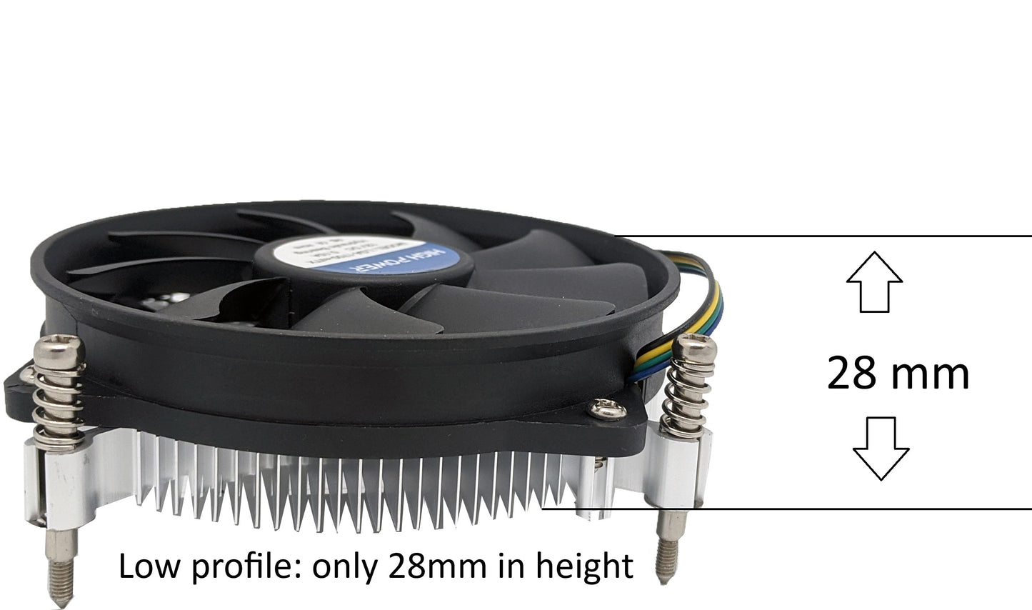 4-Pack: NEW HIGH POWER® Low Profile 4pin PWM Fan Intel Socket LGA1700 CPU Cooler