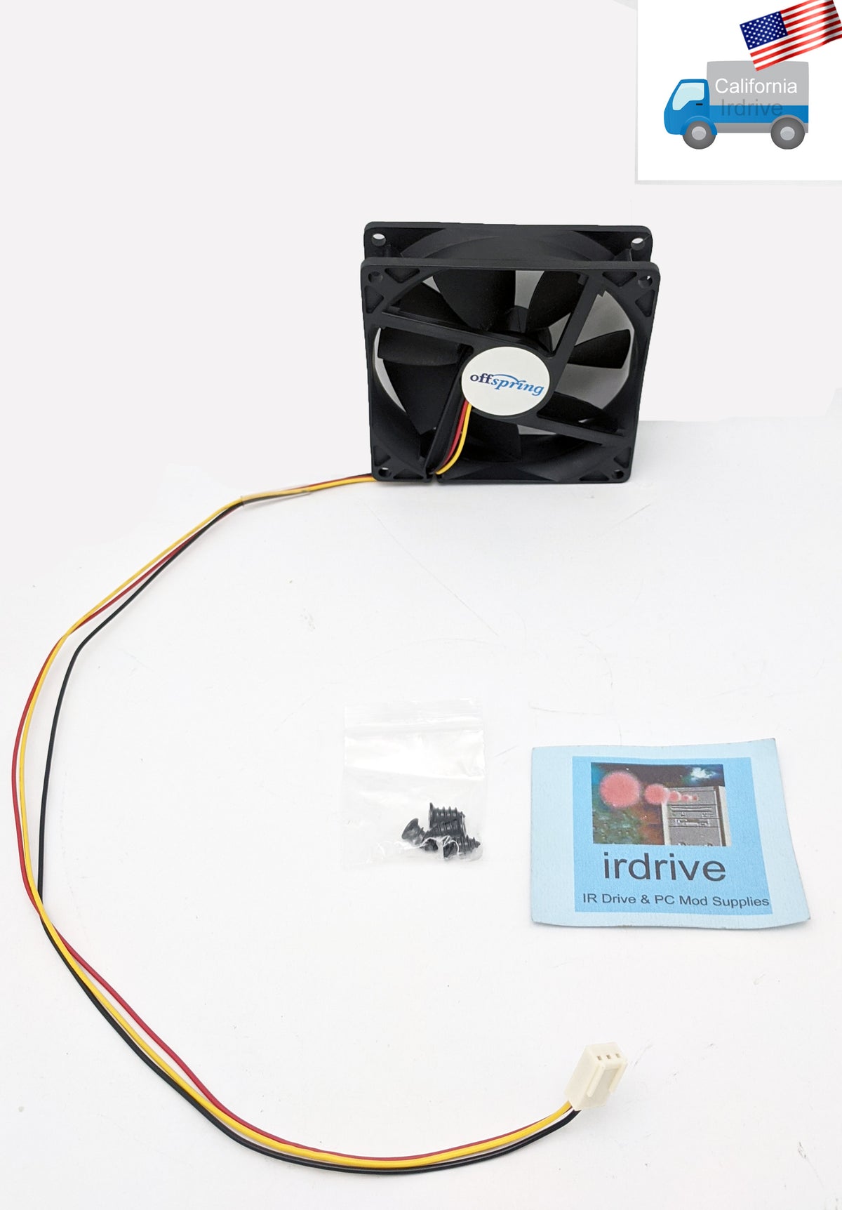 NEW Offspring 90mm x 25mm Ball Bearing 3pin 12V DC 0.15A PC Case Cooling Fan