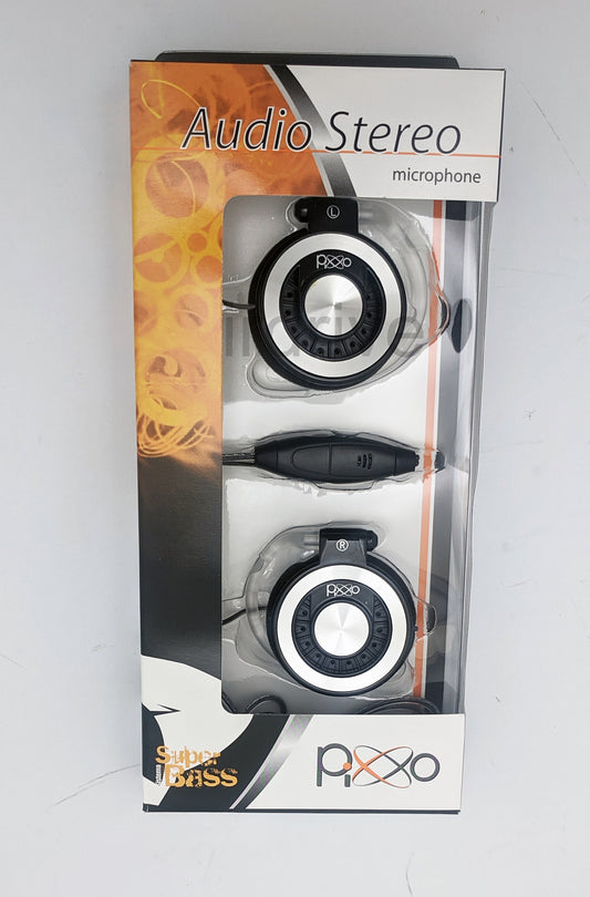 New PIXXO PC/laptop Stereo Headphone with Mic, Volume Control, Wired 3.5mm Jacks HS-22