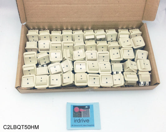 Lot 50: HMR 4-pin Rocker ON/OFF UL AT PC Switch 8A @ 250V 4P DPST
