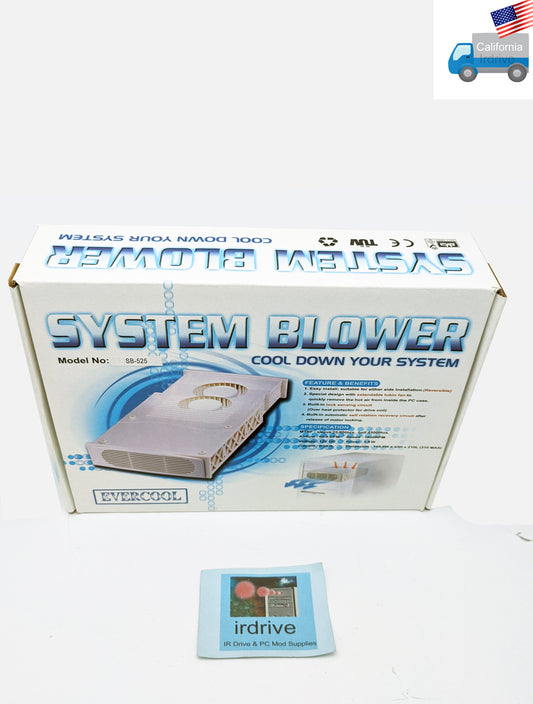 NEW Evercool SB-525 PC 5.25" Drive Bay Mounted System Cooling Blower w/ Fan
