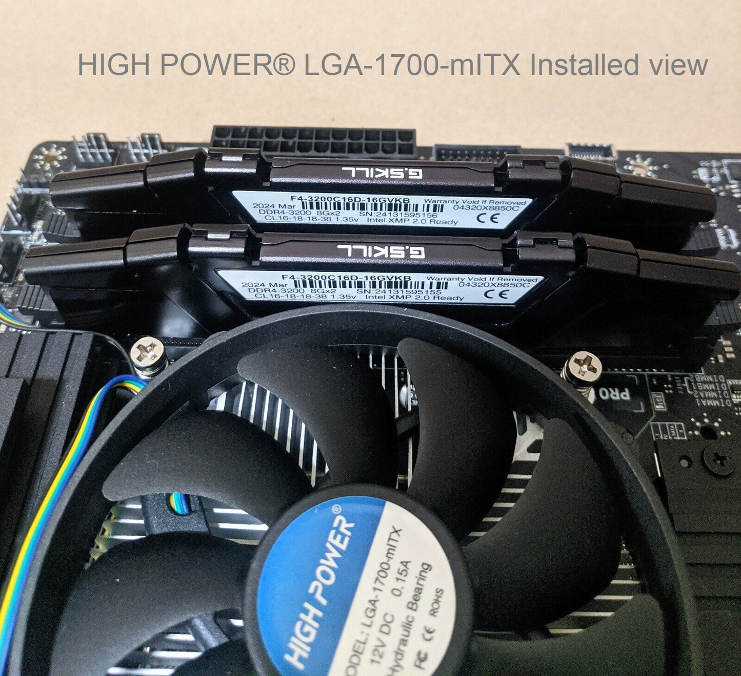 4-Pack: NEW HIGH POWER® Low Profile 4pin PWM Fan Intel Socket LGA1700 CPU Cooler