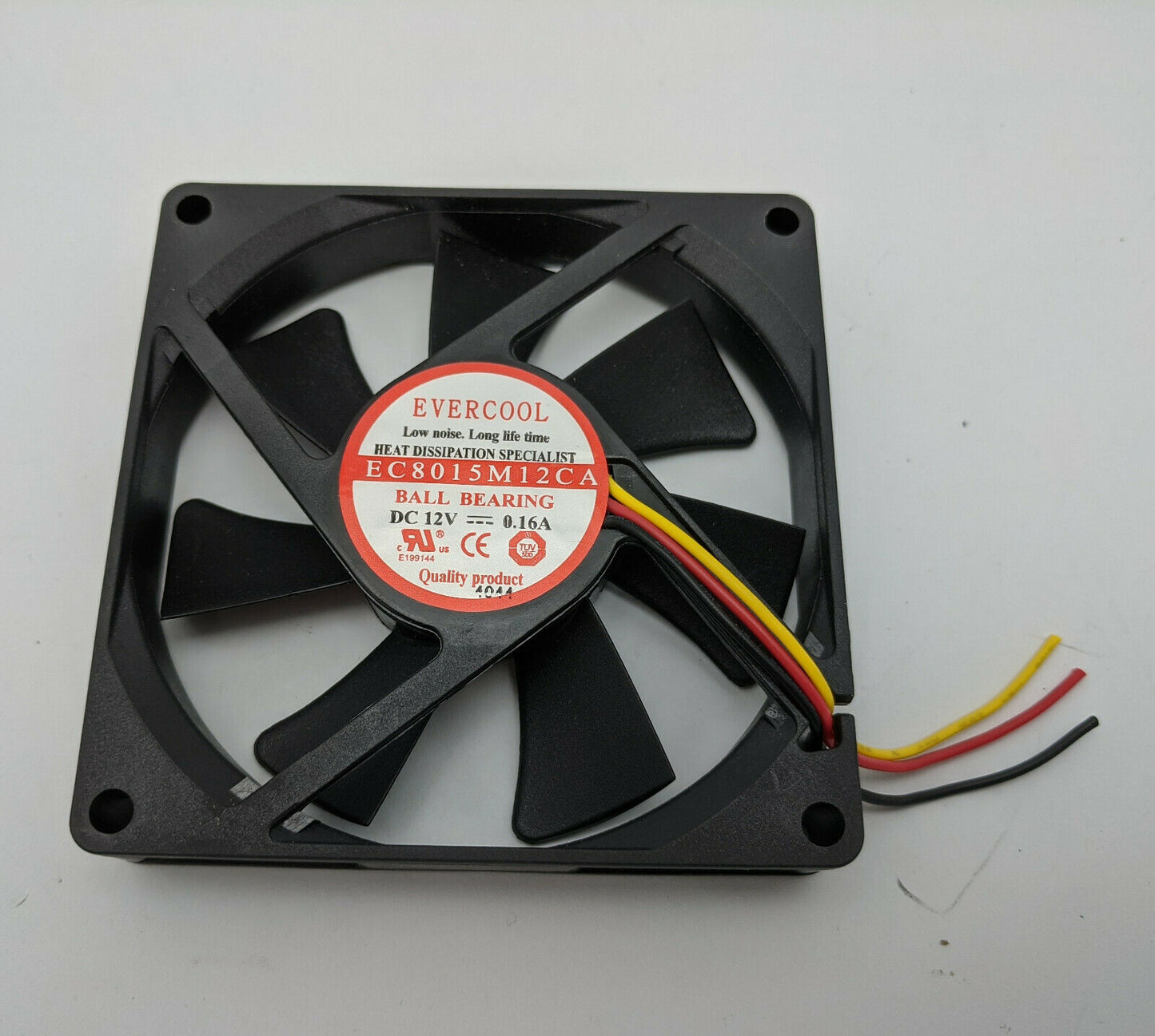 Lot 12: NEW 80mm x 80mm x 15mm 3-wire Stripped Computer PC Ball Bearing Case Fan