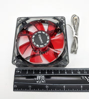 6-pack: NEW Enermax Twister 80mm x 25mm RED LED 3-pin 12V Case Cooling Fan