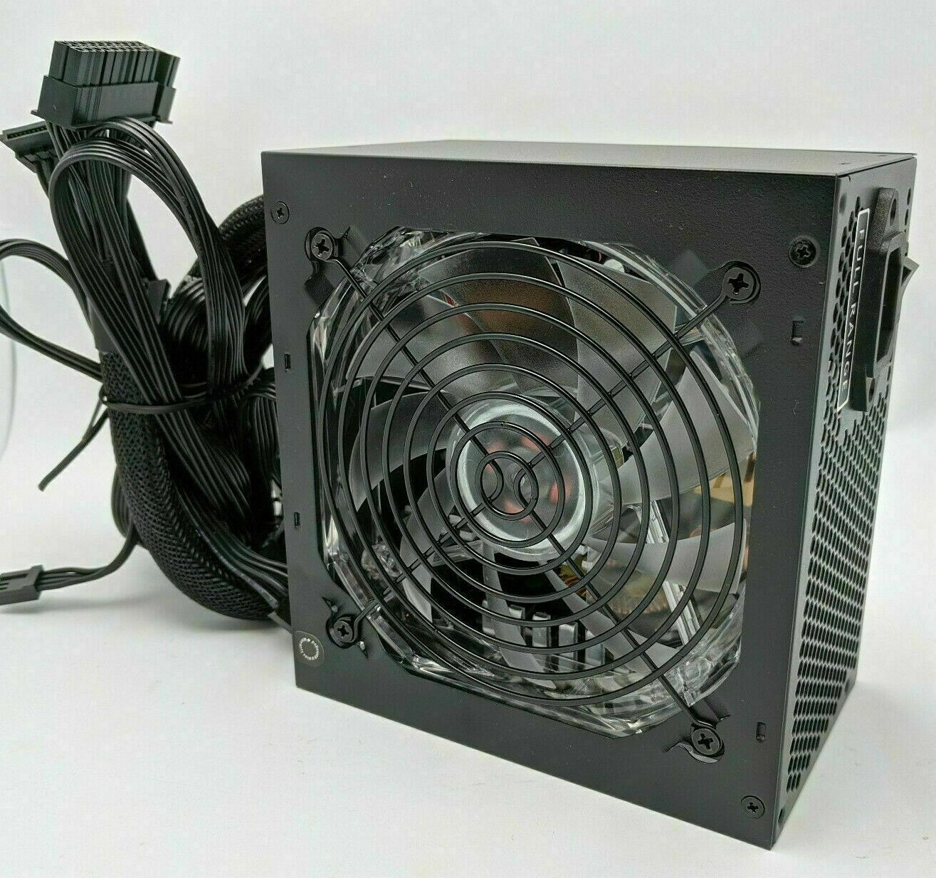 NEW Black MicroATX USB 3.0 PC Tower Case w/ SHARK 1000W LED Power Supply (LED Fan) & 80mm Enermax Blue LED Case Fan