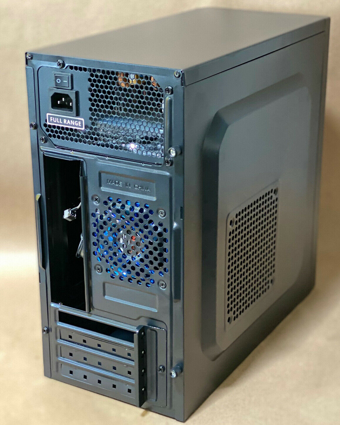 NEW Black MicroATX USB 3.0 PC Tower Case w/ SHARK 1000W LED Power Supply (LED Fan) & 80mm Enermax Blue LED Case Fan